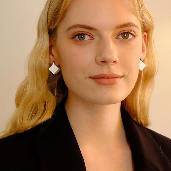 Dainty Gold And Silver Drop Dangle Earrings For Women - Picture 6 of 7